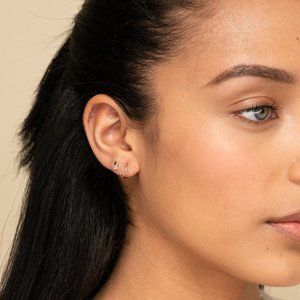 14K Gold Spiral Earrings